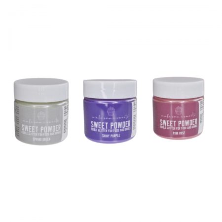 Green Purple Rose Glitters Trio